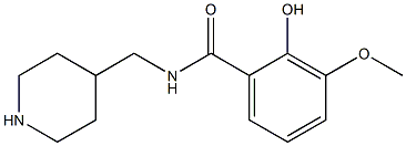 2-hydroxy-3-methoxy-N-(piperidin-4-ylmethyl)benzamide Struktur