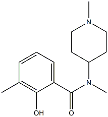 2-hydroxy-N,3-dimethyl-N-(1-methylpiperidin-4-yl)benzamide Struktur