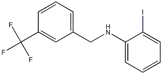 2-iodo-N-{[3-(trifluoromethyl)phenyl]methyl}aniline Struktur