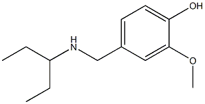 2-methoxy-4-[(pentan-3-ylamino)methyl]phenol Struktur