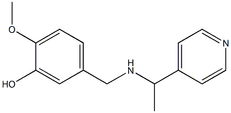 2-methoxy-5-({[1-(pyridin-4-yl)ethyl]amino}methyl)phenol Struktur