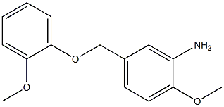 2-methoxy-5-(2-methoxyphenoxymethyl)aniline Struktur