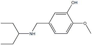 2-methoxy-5-[(pentan-3-ylamino)methyl]phenol Struktur