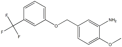 2-methoxy-5-[3-(trifluoromethyl)phenoxymethyl]aniline Struktur