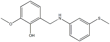 2-methoxy-6-({[3-(methylsulfanyl)phenyl]amino}methyl)phenol Struktur