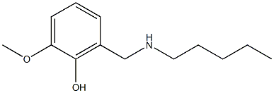 2-methoxy-6-[(pentylamino)methyl]phenol Struktur