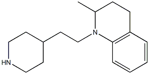 2-methyl-1-[2-(piperidin-4-yl)ethyl]-1,2,3,4-tetrahydroquinoline Struktur