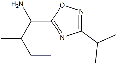 2-methyl-1-[3-(propan-2-yl)-1,2,4-oxadiazol-5-yl]butan-1-amine Struktur