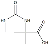 2-methyl-2-{[(methylamino)carbonyl]amino}propanoic acid Struktur