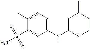 2-methyl-5-[(3-methylcyclohexyl)amino]benzene-1-sulfonamide Struktur