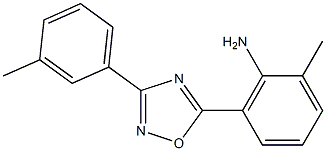 2-methyl-6-[3-(3-methylphenyl)-1,2,4-oxadiazol-5-yl]aniline Struktur