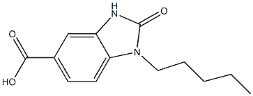 2-oxo-1-pentyl-2,3-dihydro-1H-1,3-benzodiazole-5-carboxylic acid Struktur