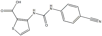 3-({[(4-cyanophenyl)amino]carbonyl}amino)thiophene-2-carboxylic acid Struktur