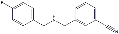 3-({[(4-fluorophenyl)methyl]amino}methyl)benzonitrile Struktur