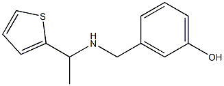 3-({[1-(thiophen-2-yl)ethyl]amino}methyl)phenol Struktur