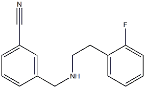 3-({[2-(2-fluorophenyl)ethyl]amino}methyl)benzonitrile Struktur