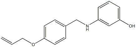 3-({[4-(prop-2-en-1-yloxy)phenyl]methyl}amino)phenol Struktur