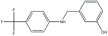 3-({[4-(trifluoromethyl)phenyl]amino}methyl)phenol Struktur