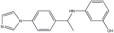 3-({1-[4-(1H-imidazol-1-yl)phenyl]ethyl}amino)phenol Struktur