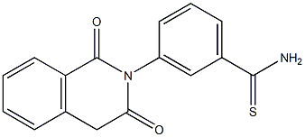 3-(1,3-dioxo-1,2,3,4-tetrahydroisoquinolin-2-yl)benzene-1-carbothioamide Struktur