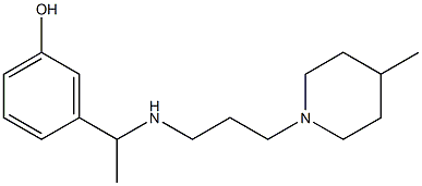 3-(1-{[3-(4-methylpiperidin-1-yl)propyl]amino}ethyl)phenol Struktur