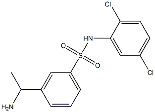 3-(1-aminoethyl)-N-(2,5-dichlorophenyl)benzene-1-sulfonamide Struktur