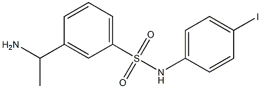 3-(1-aminoethyl)-N-(4-iodophenyl)benzene-1-sulfonamide Struktur