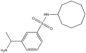 3-(1-aminoethyl)-N-cyclooctylbenzene-1-sulfonamide Struktur