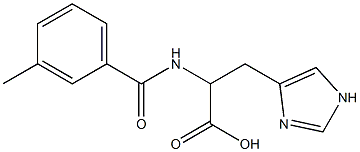 3-(1H-imidazol-4-yl)-2-[(3-methylbenzoyl)amino]propanoic acid Struktur