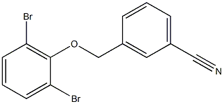 3-(2,6-dibromophenoxymethyl)benzonitrile Struktur