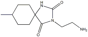 3-(2-aminoethyl)-8-methyl-1,3-diazaspiro[4.5]decane-2,4-dione Struktur