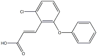 3-(2-chloro-6-phenoxyphenyl)prop-2-enoic acid Struktur