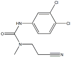 3-(2-cyanoethyl)-1-(3,4-dichlorophenyl)-3-methylurea Struktur