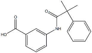 3-(2-methyl-2-phenylpropanamido)benzoic acid Struktur