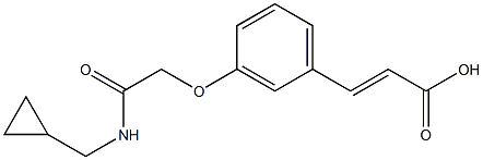 3-(3-{[(cyclopropylmethyl)carbamoyl]methoxy}phenyl)prop-2-enoic acid Struktur