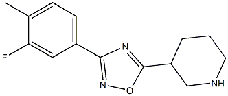 3-(3-fluoro-4-methylphenyl)-5-(piperidin-3-yl)-1,2,4-oxadiazole Struktur