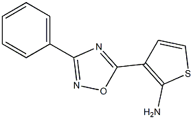 3-(3-phenyl-1,2,4-oxadiazol-5-yl)thiophen-2-amine Struktur