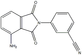 3-(4-amino-1,3-dioxo-2,3-dihydro-1H-isoindol-2-yl)benzonitrile Struktur