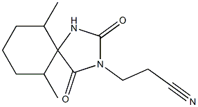 3-(6,10-dimethyl-2,4-dioxo-1,3-diazaspiro[4.5]dec-3-yl)propanenitrile Struktur