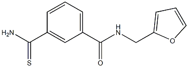 3-(aminocarbonothioyl)-N-(2-furylmethyl)benzamide Struktur