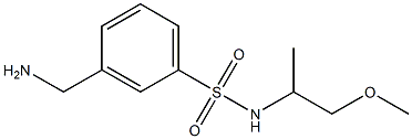 3-(aminomethyl)-N-(1-methoxypropan-2-yl)benzene-1-sulfonamide Struktur