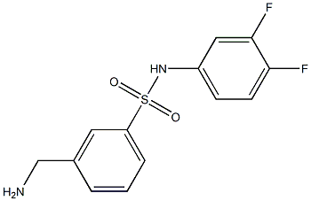 3-(aminomethyl)-N-(3,4-difluorophenyl)benzenesulfonamide Struktur