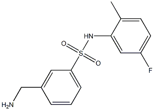 3-(aminomethyl)-N-(5-fluoro-2-methylphenyl)benzenesulfonamide Struktur