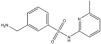 3-(aminomethyl)-N-(6-methylpyridin-2-yl)benzene-1-sulfonamide Struktur