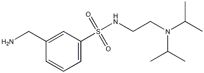 3-(aminomethyl)-N-{2-[bis(propan-2-yl)amino]ethyl}benzene-1-sulfonamide Struktur