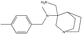 3-(aminomethyl)-N-methyl-N-[(4-methylphenyl)methyl]-1-azabicyclo[2.2.2]octan-3-amine Struktur