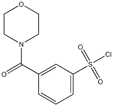 3-(morpholin-4-ylcarbonyl)benzene-1-sulfonyl chloride Struktur