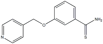 3-(pyridin-4-ylmethoxy)benzenecarbothioamide Struktur