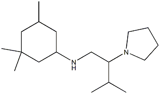 3,3,5-trimethyl-N-[3-methyl-2-(pyrrolidin-1-yl)butyl]cyclohexan-1-amine Struktur