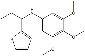 3,4,5-trimethoxy-N-[1-(thiophen-2-yl)propyl]aniline Struktur